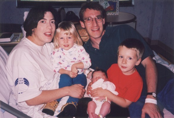 Our Family at the Hospital with Natalie